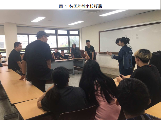 图 2 韩国外教来校授课